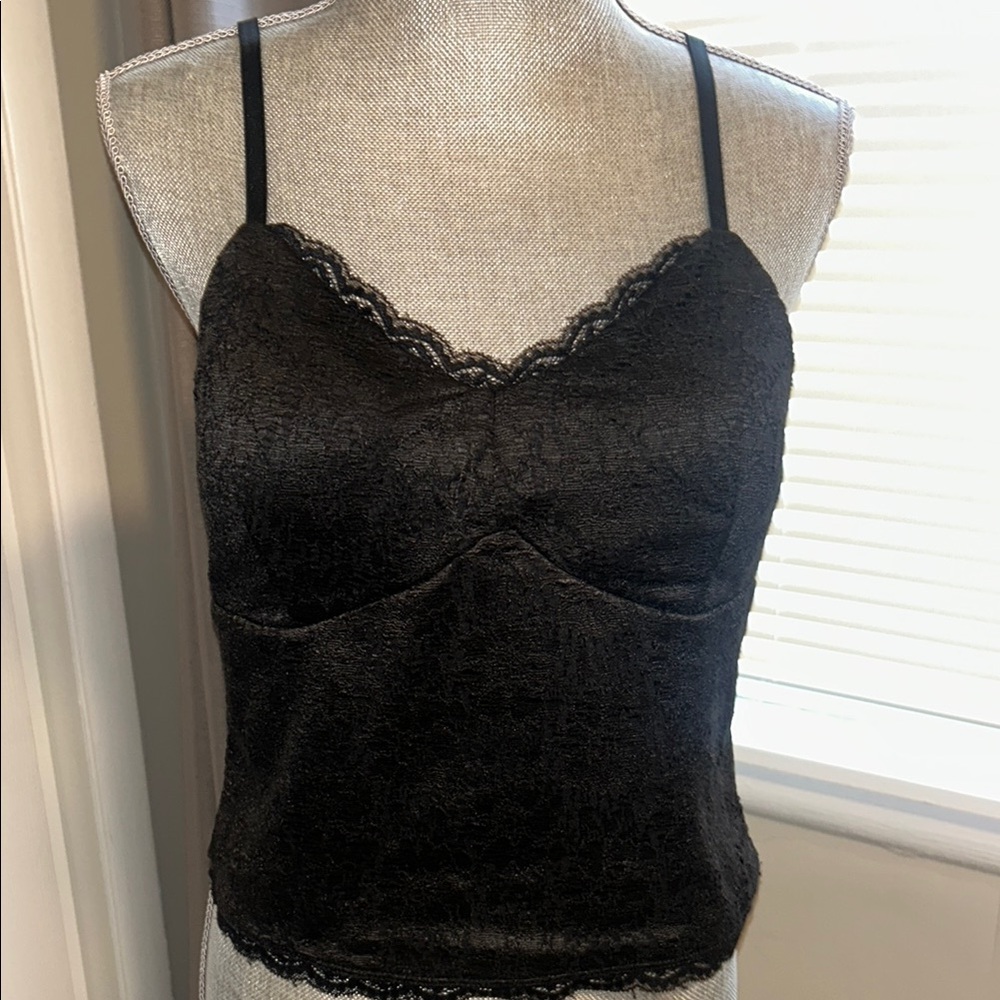 No Boundaries Black Lace Camisole